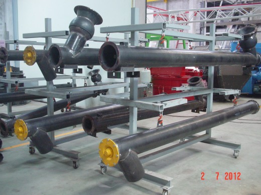 管螺杆输送机，组装完成并准备喷漆缩略图